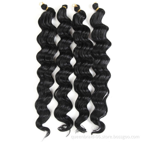 Deep Wave Twist Crochet Hair Synthetic Braid Hair Ombre Braiding Hair Extensions deep loose wave